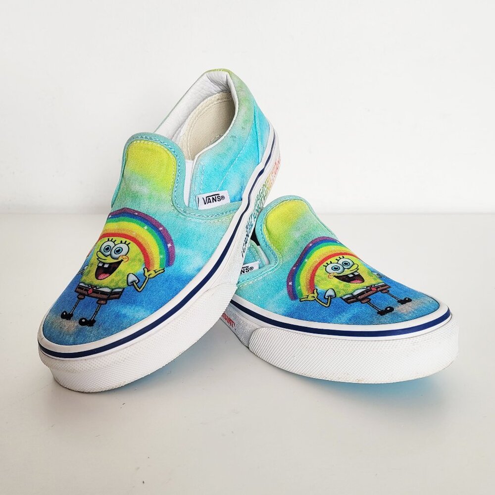 Vans Spongebob Squarepants Imagination Classic Casual Slip-On Sneakers - Kids 1